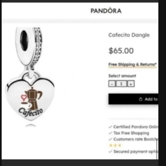 Cafecito/Coffee Pandora Charm - Picture 11 of 11